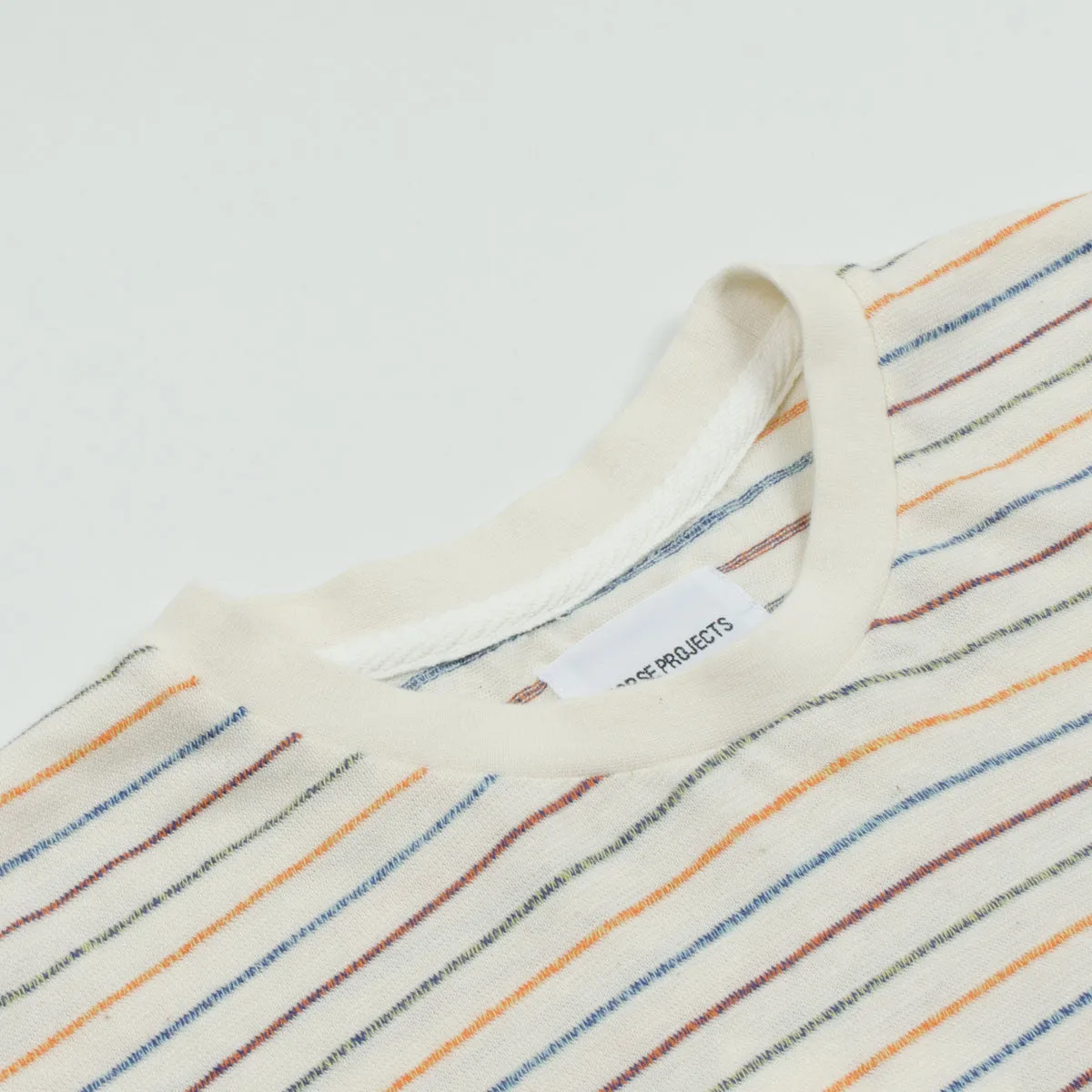 Norse Projects - Niels Mouliné Striped T-shirt - Ecru