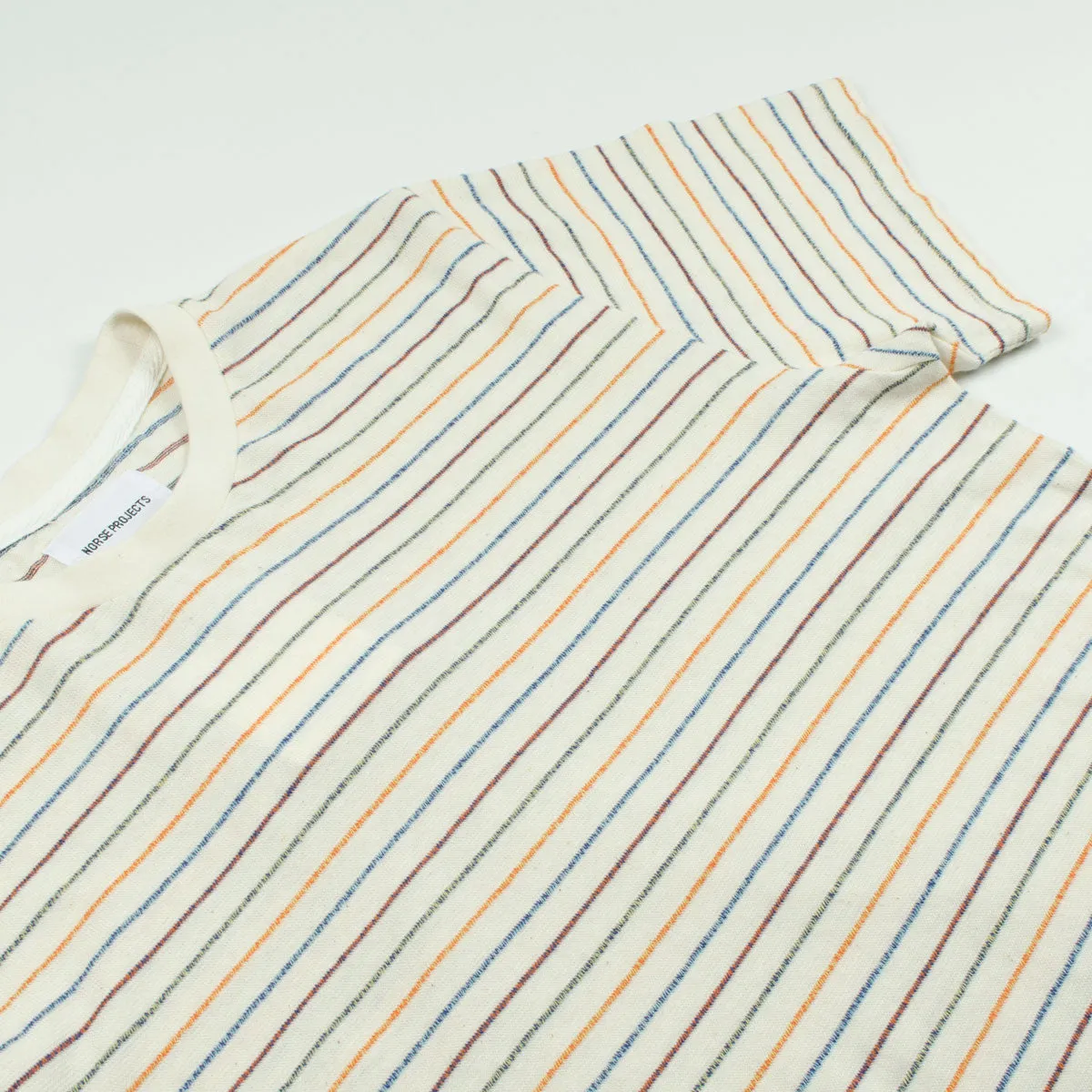 Norse Projects - Niels Mouliné Striped T-shirt - Ecru