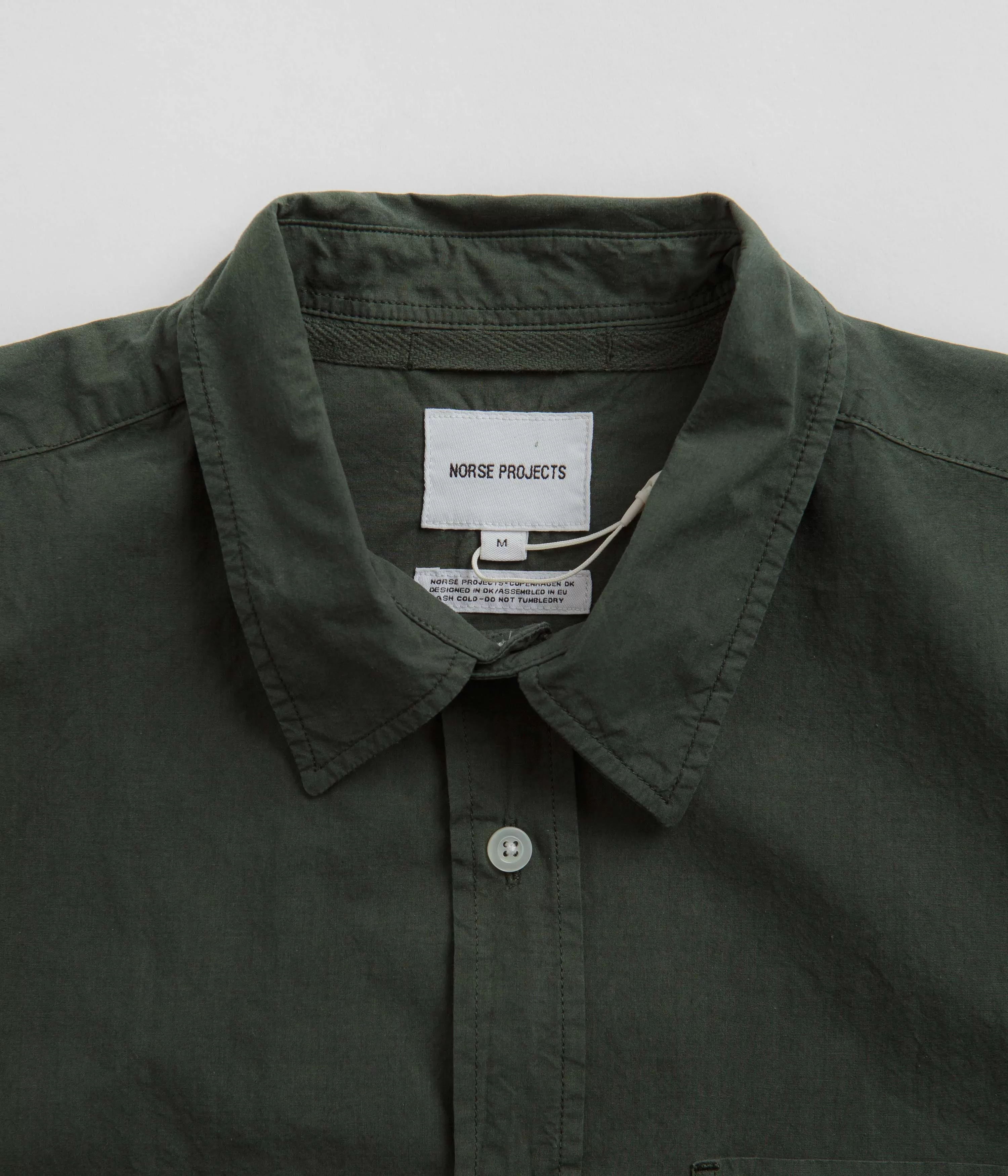 Norse Projects Osvald Cotton Tencel Shirt - Spruce Green