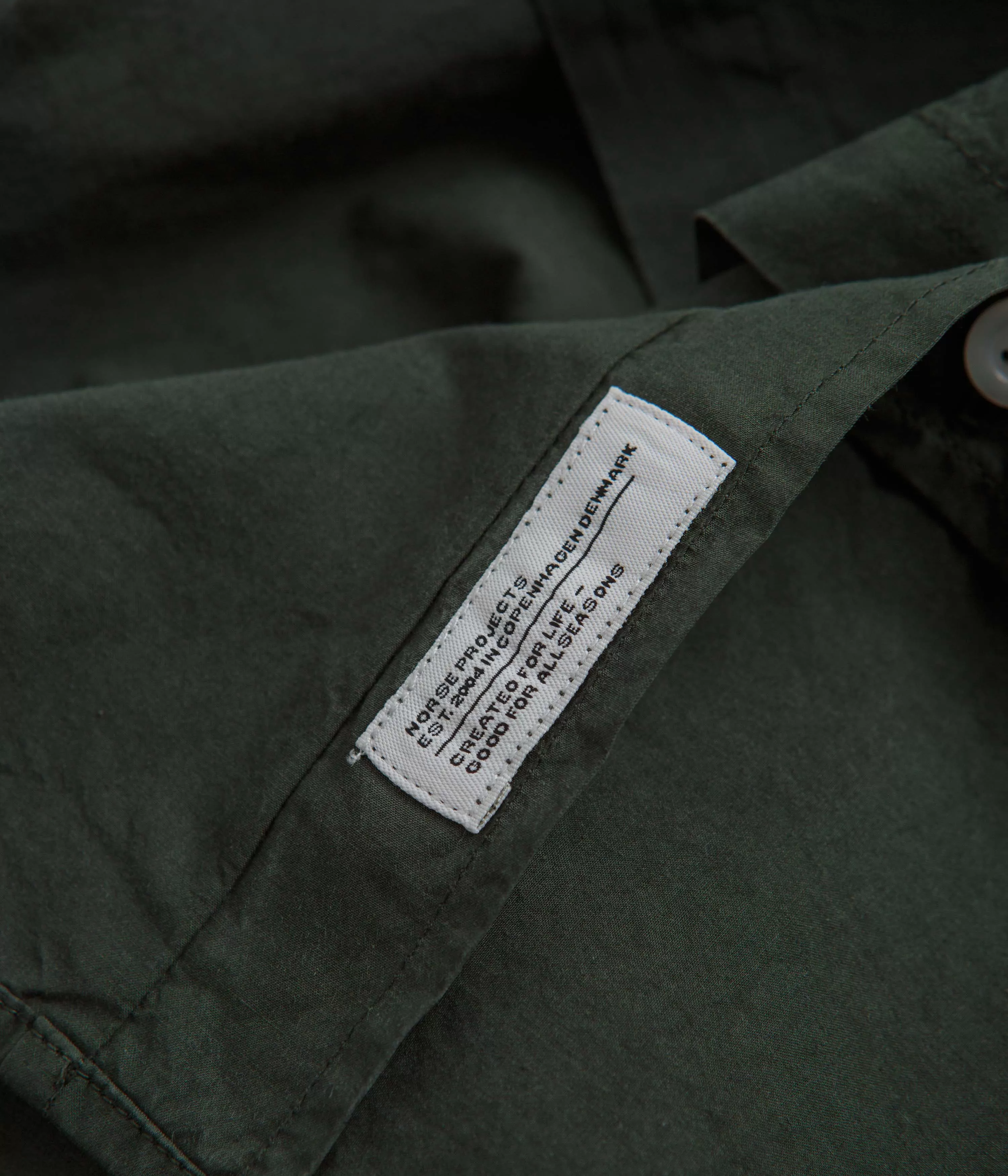 Norse Projects Osvald Cotton Tencel Shirt - Spruce Green