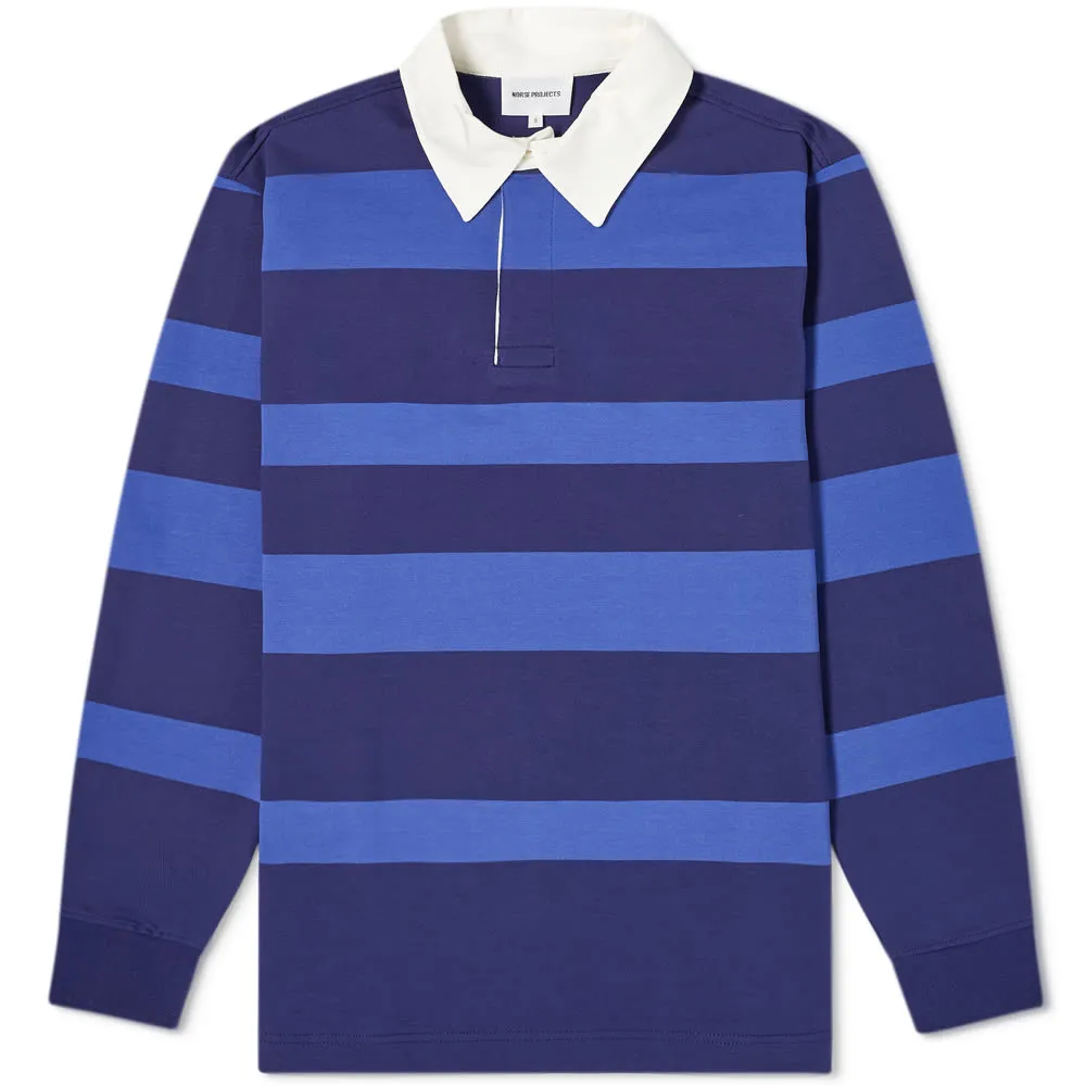 Norse Projects Ruben Striped Rugby TopUltra Marine