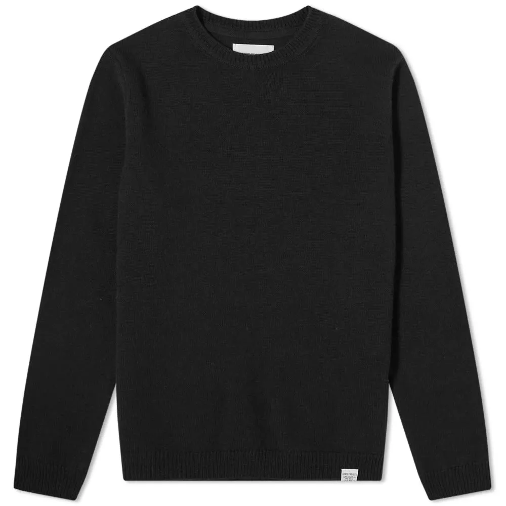 Norse Projects Sigfred Lambswool Crew KnitBlack