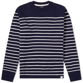 Norse Projects Verner Normandy Crew KnitNavy & Ecru