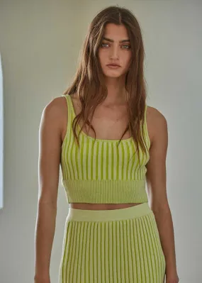 One & Only Crop Tank - Lime