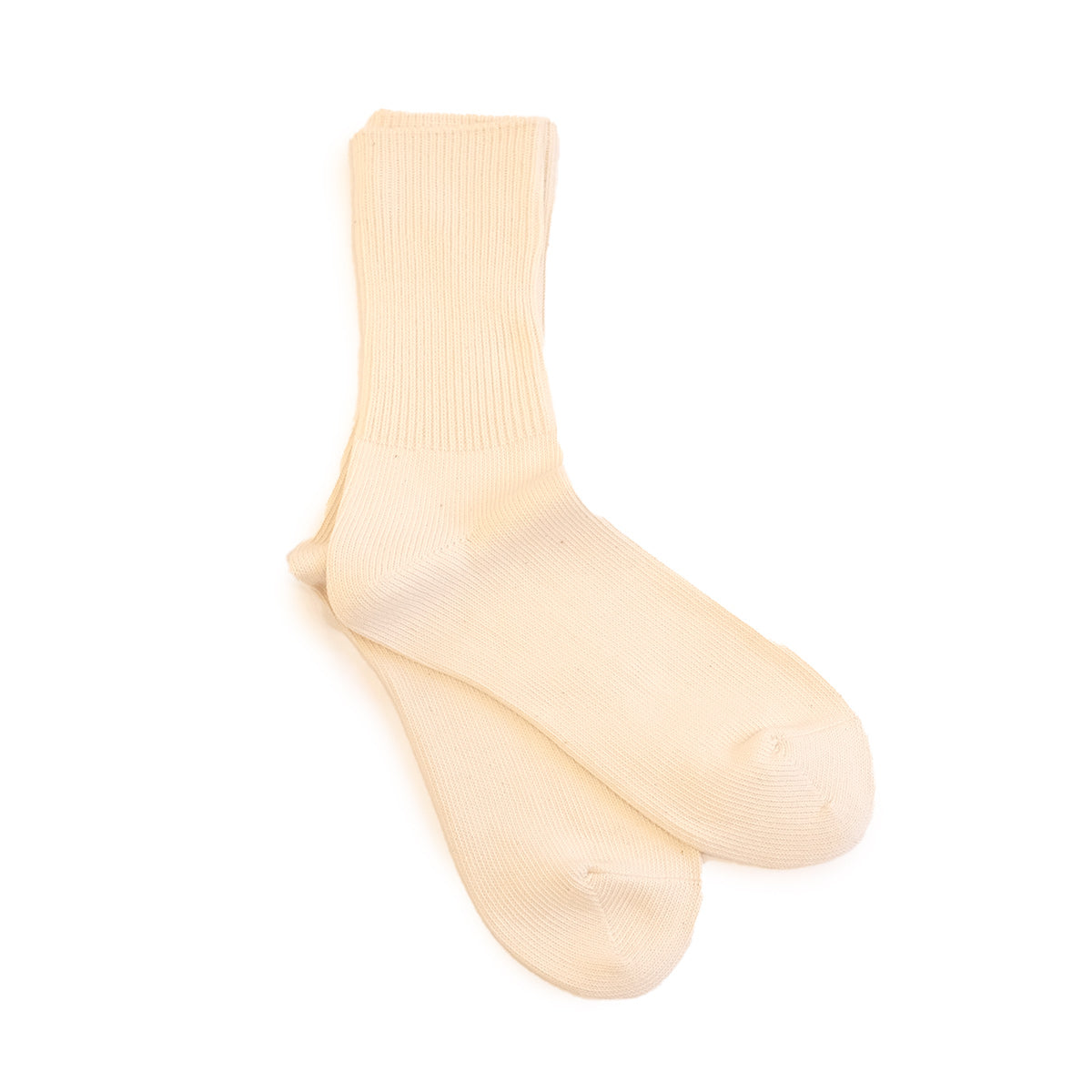 Organic Daily 3-Pack Ribbed Crew Socks - Ecru/Brown