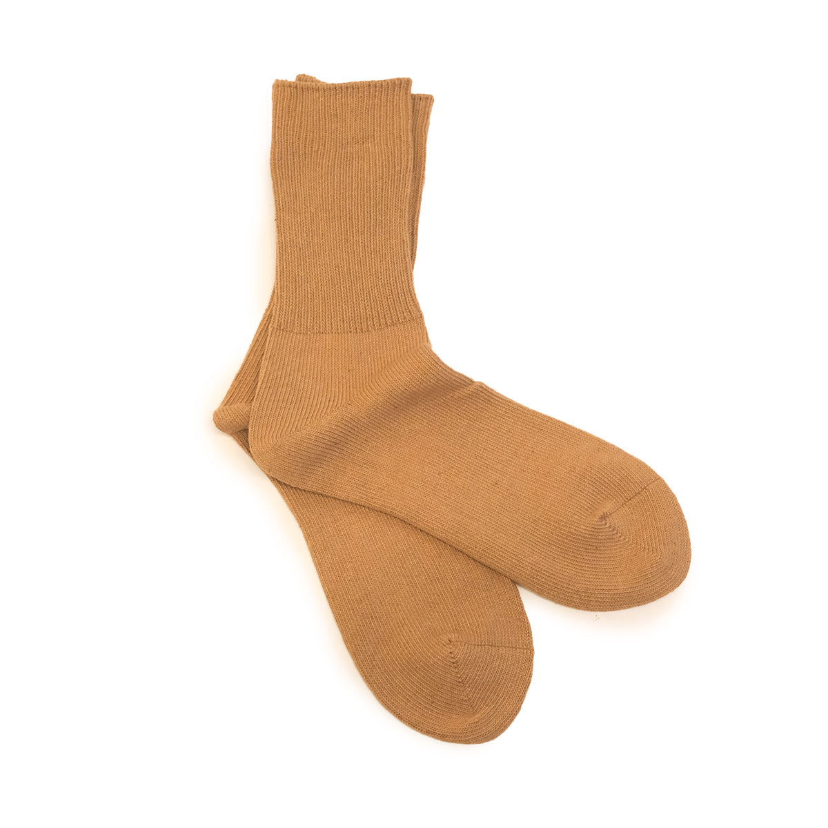 Organic Daily 3-Pack Ribbed Crew Socks - Ecru/Brown