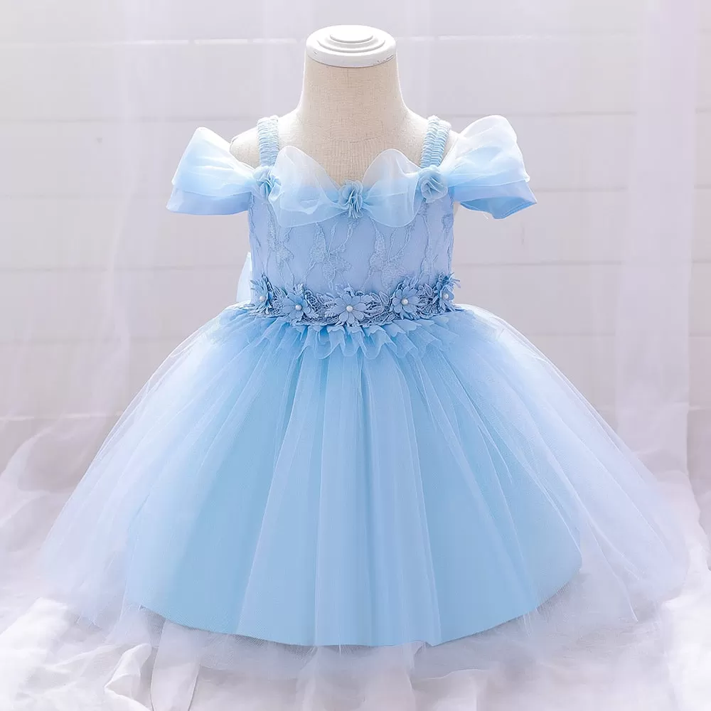 Petals Tulle Baptism Dresses