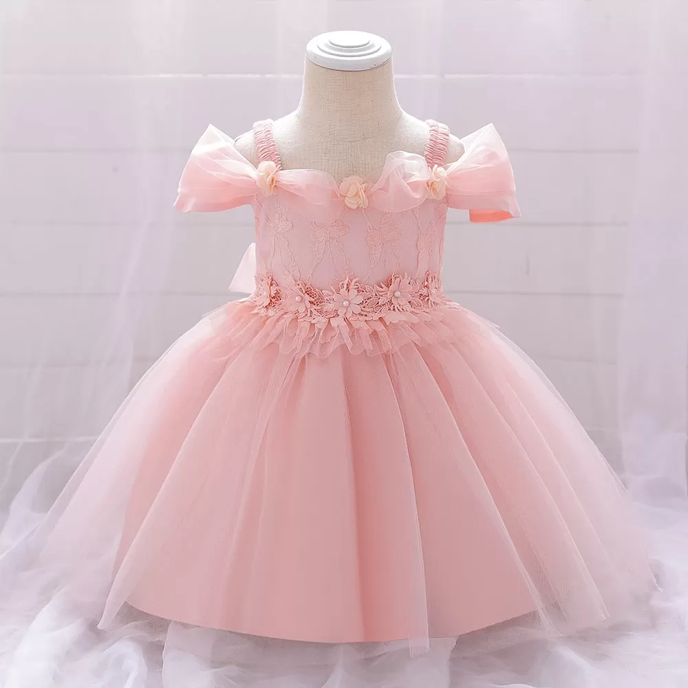 Petals Tulle Baptism Dresses