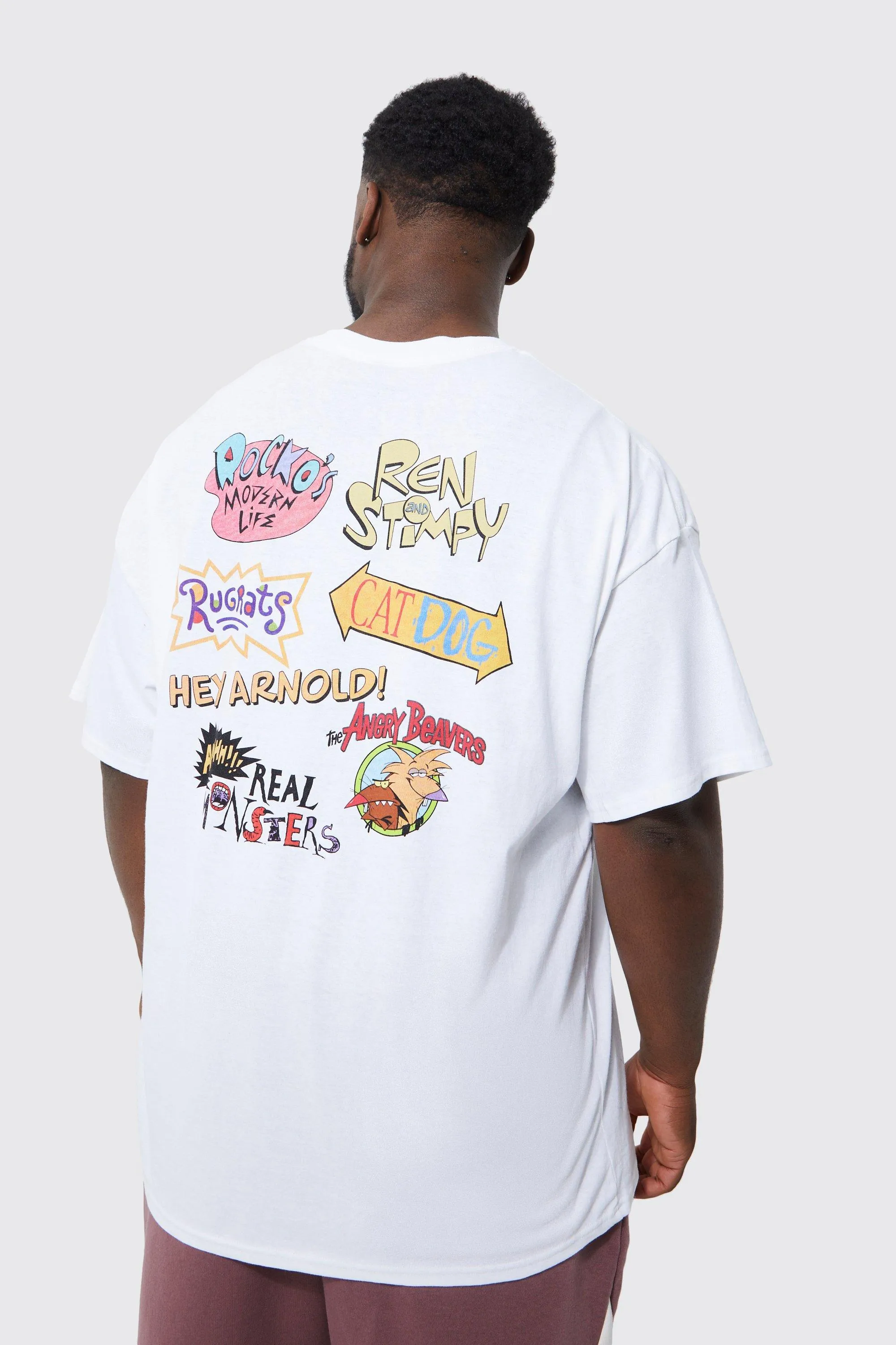 Plus Cartoon License T-shirt | boohooMAN UK