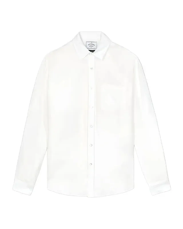 Portuguese Flannel Linen Long Sleeve Shirt - White