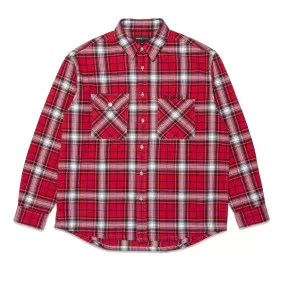 Purple Brand Plaid Flannel Red Shirt