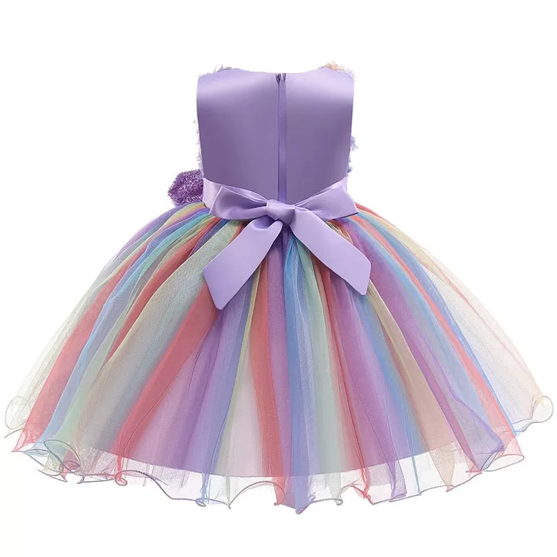 Rainbow Mesh Birthday Dress