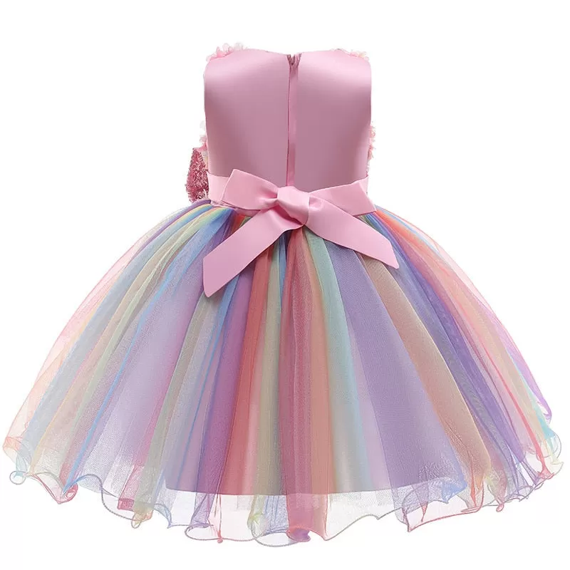 Rainbow Mesh Birthday Dress