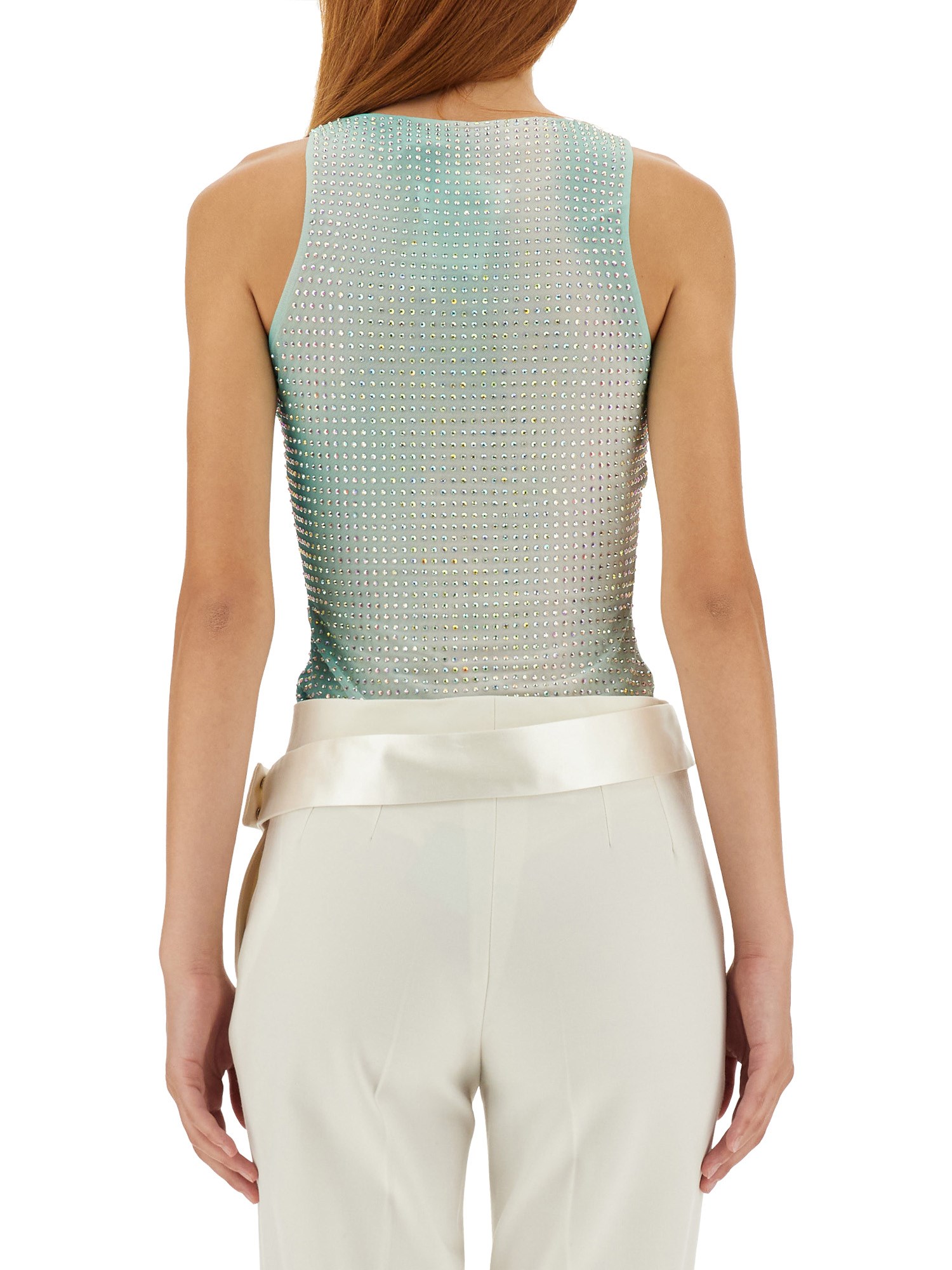 SELF-PORTRAIT    RACER TOP WITH CRYSTALS