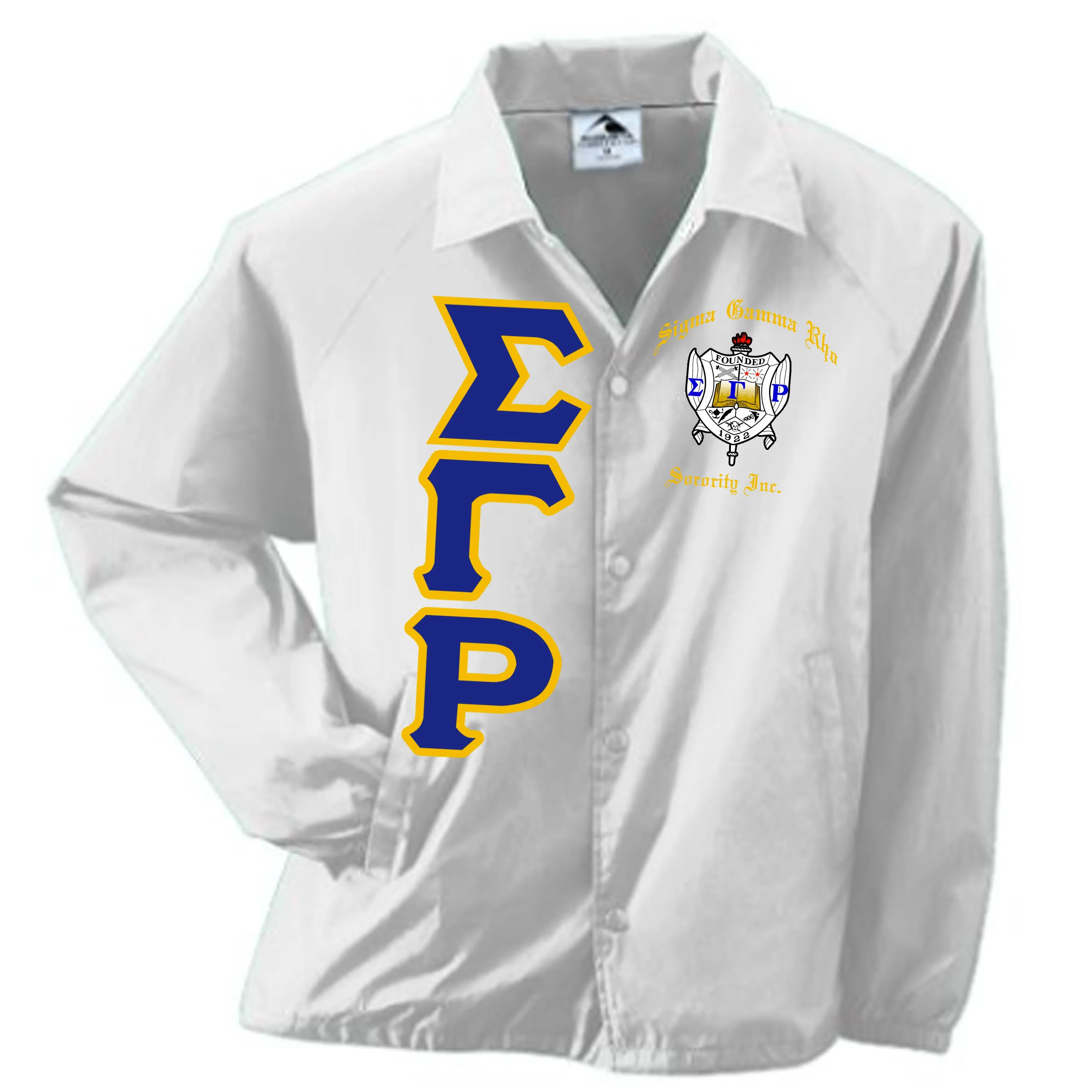 Sigma Gamma Rho Crossing Jacket Crest&Letters