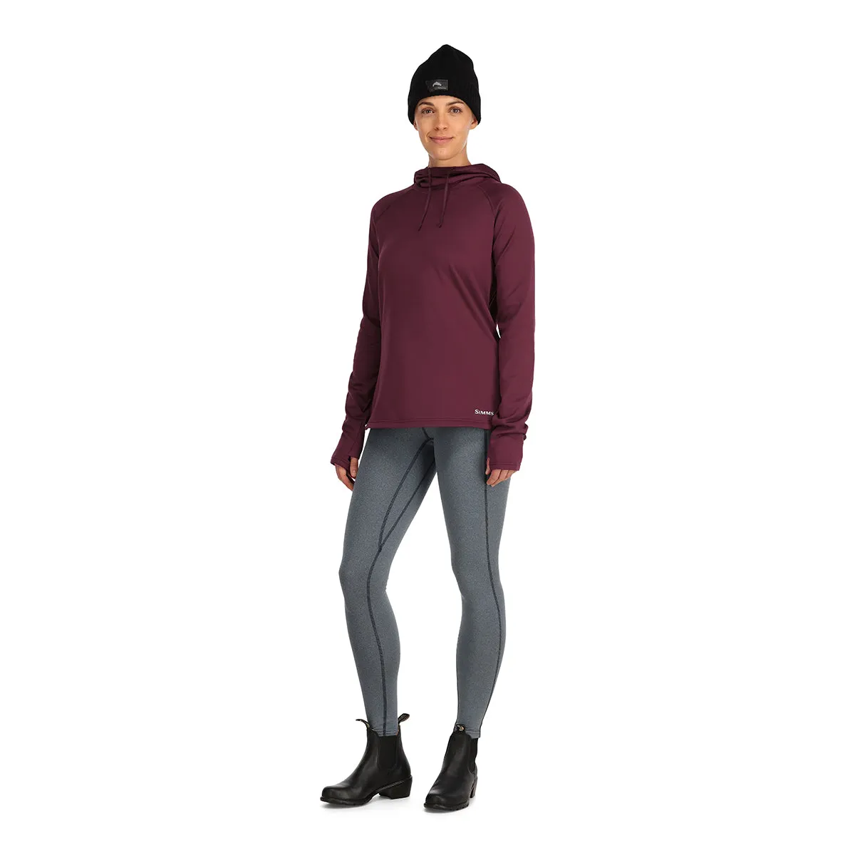 Simms Womens Heavyweight Baselayer Hoody Mulberry