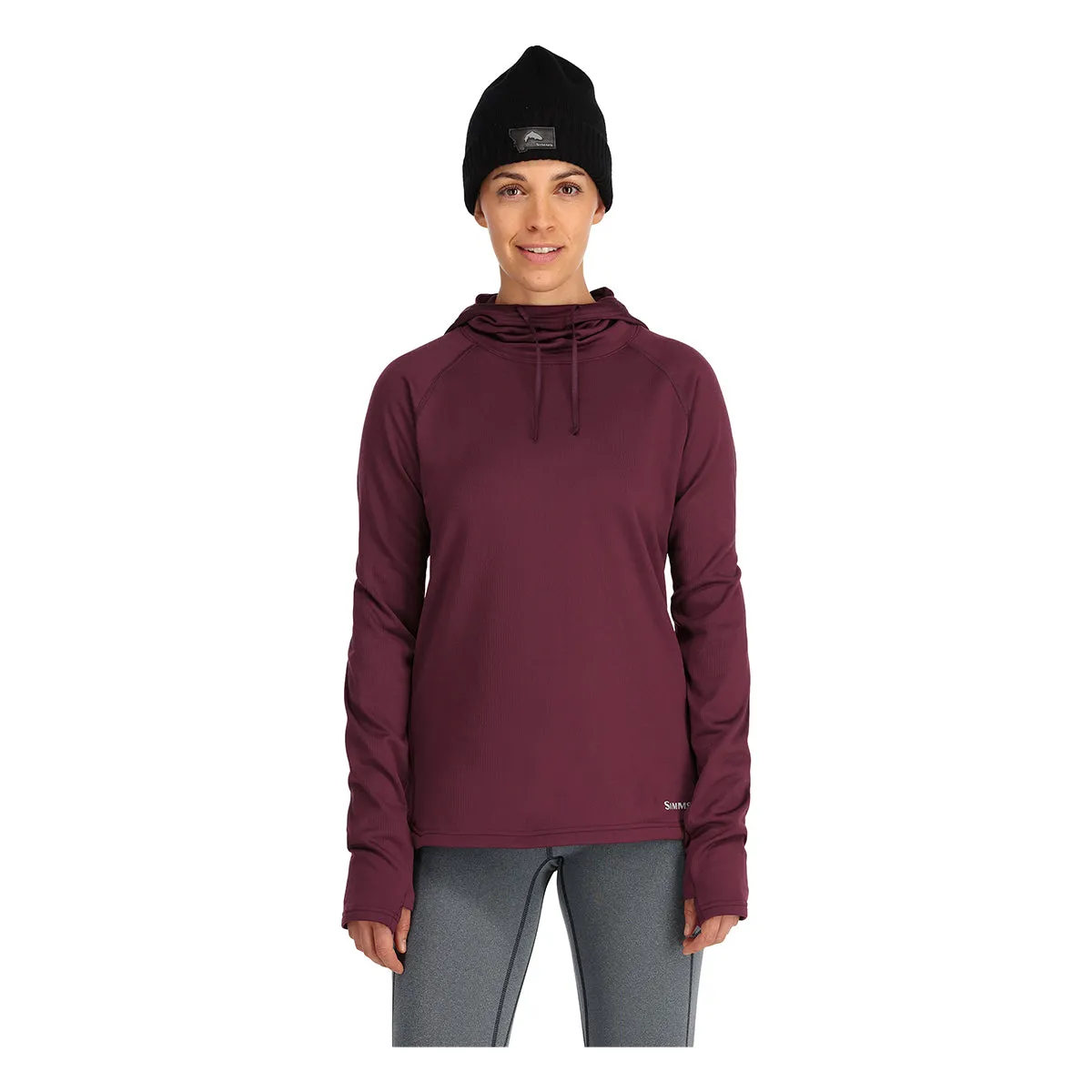 Simms Womens Heavyweight Baselayer Hoody Mulberry