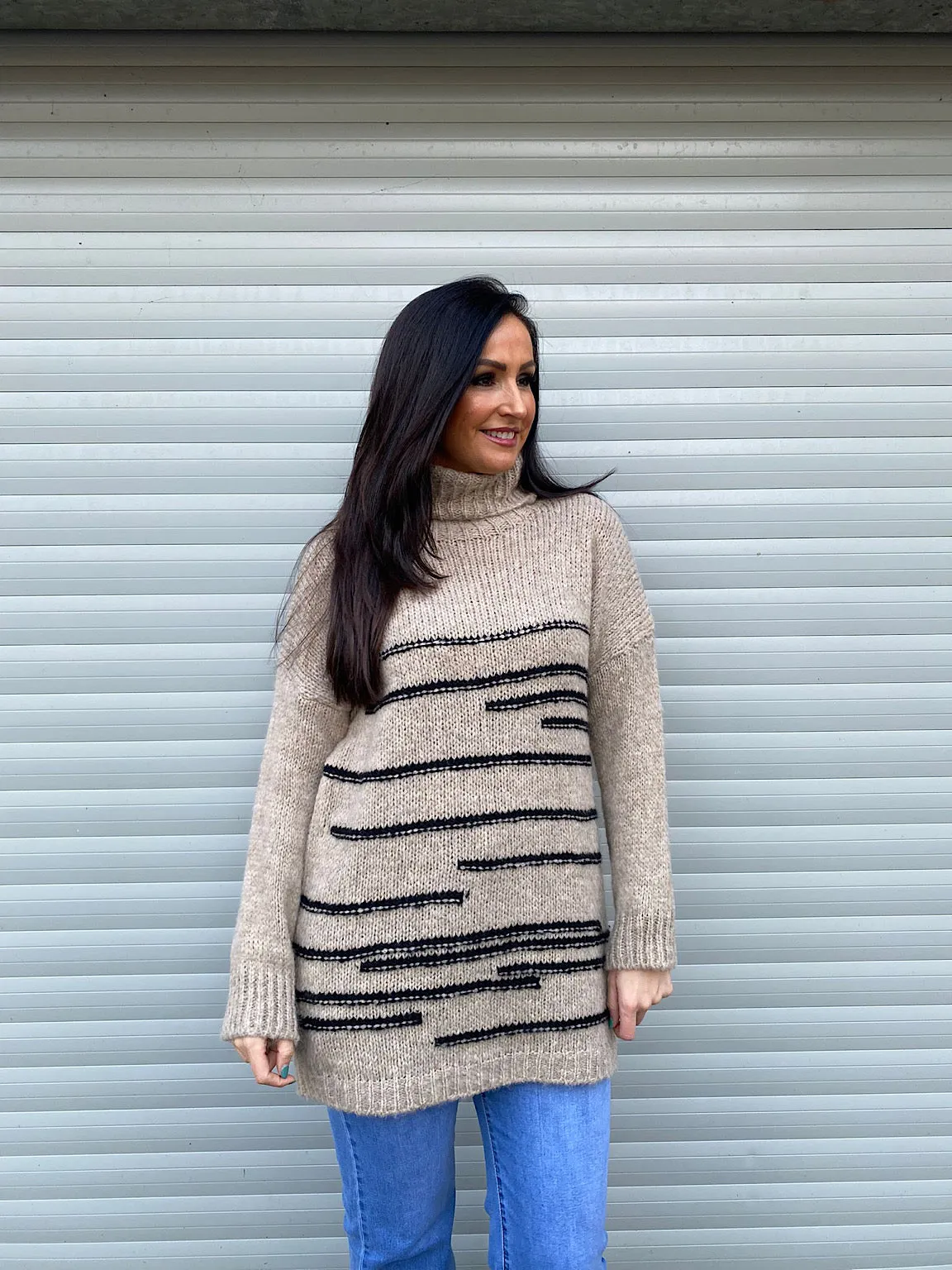 Stone Stripe Patterned Jumper Dina