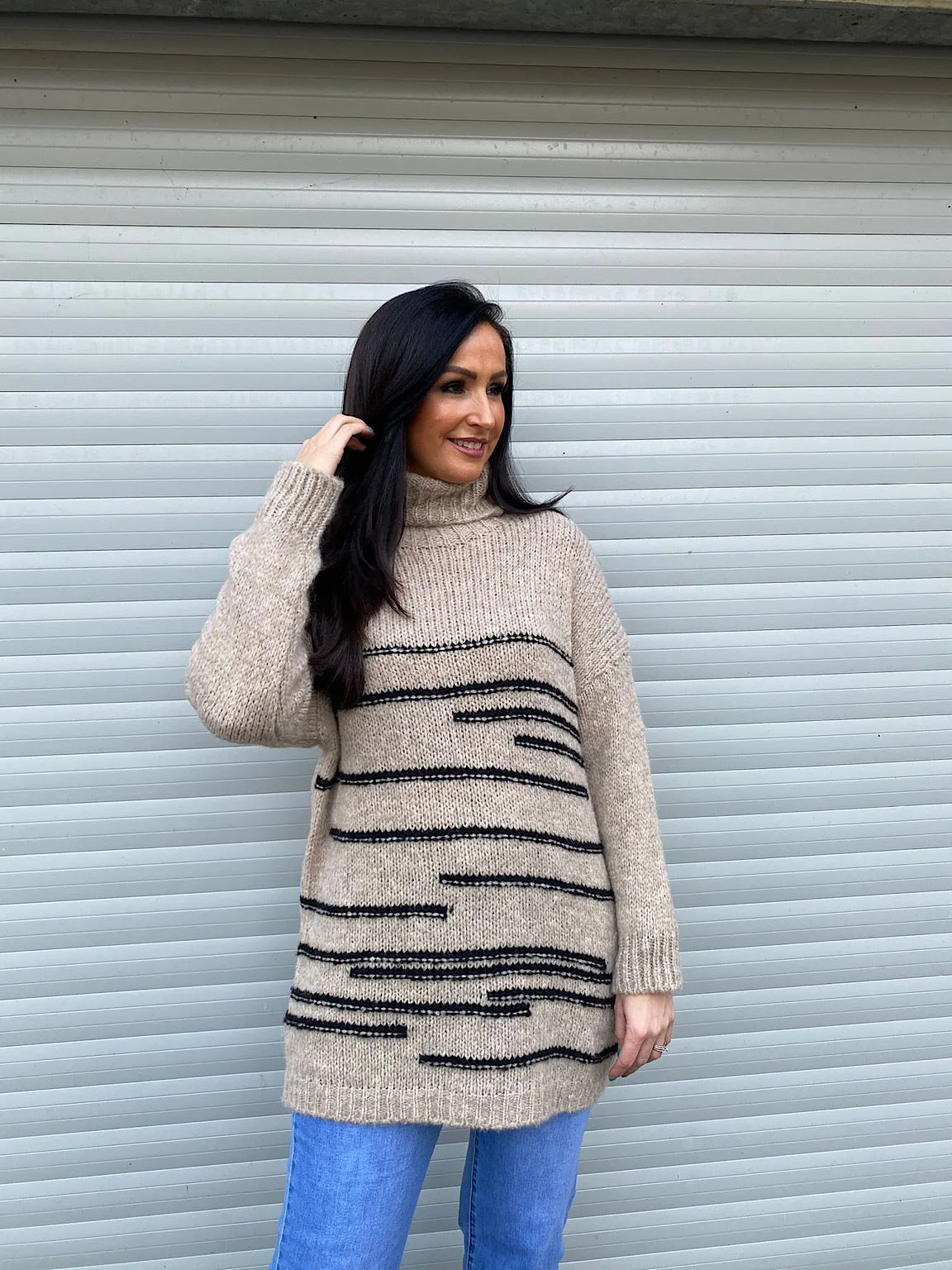 Stone Stripe Patterned Jumper Dina