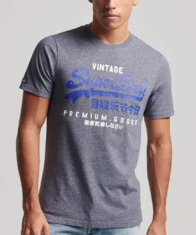 Superdry Classic Heritage Crew Neck T-Shirt Midnight Blue Grit