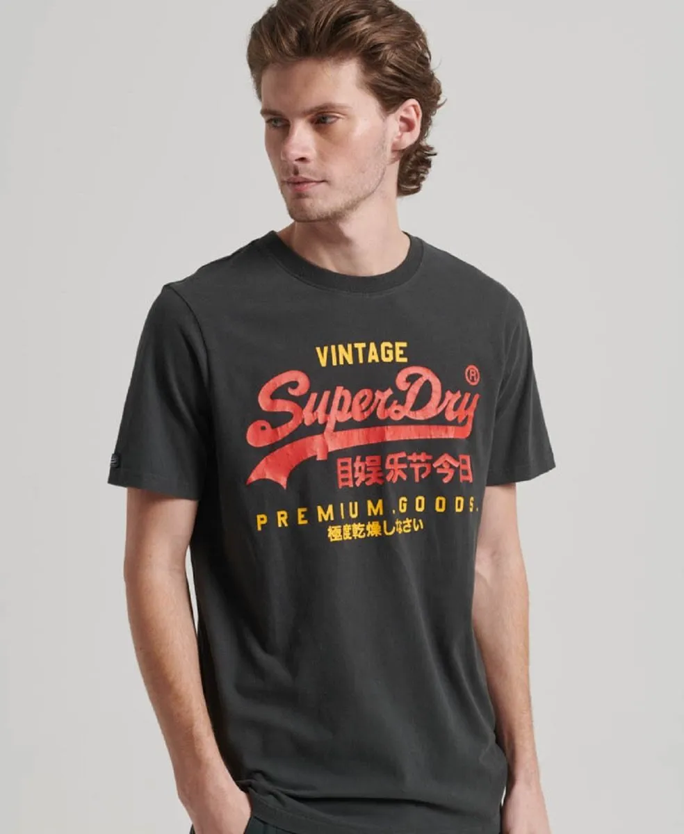 Superdry Classic Heritage Crew Neck T-Shirt Washed Black