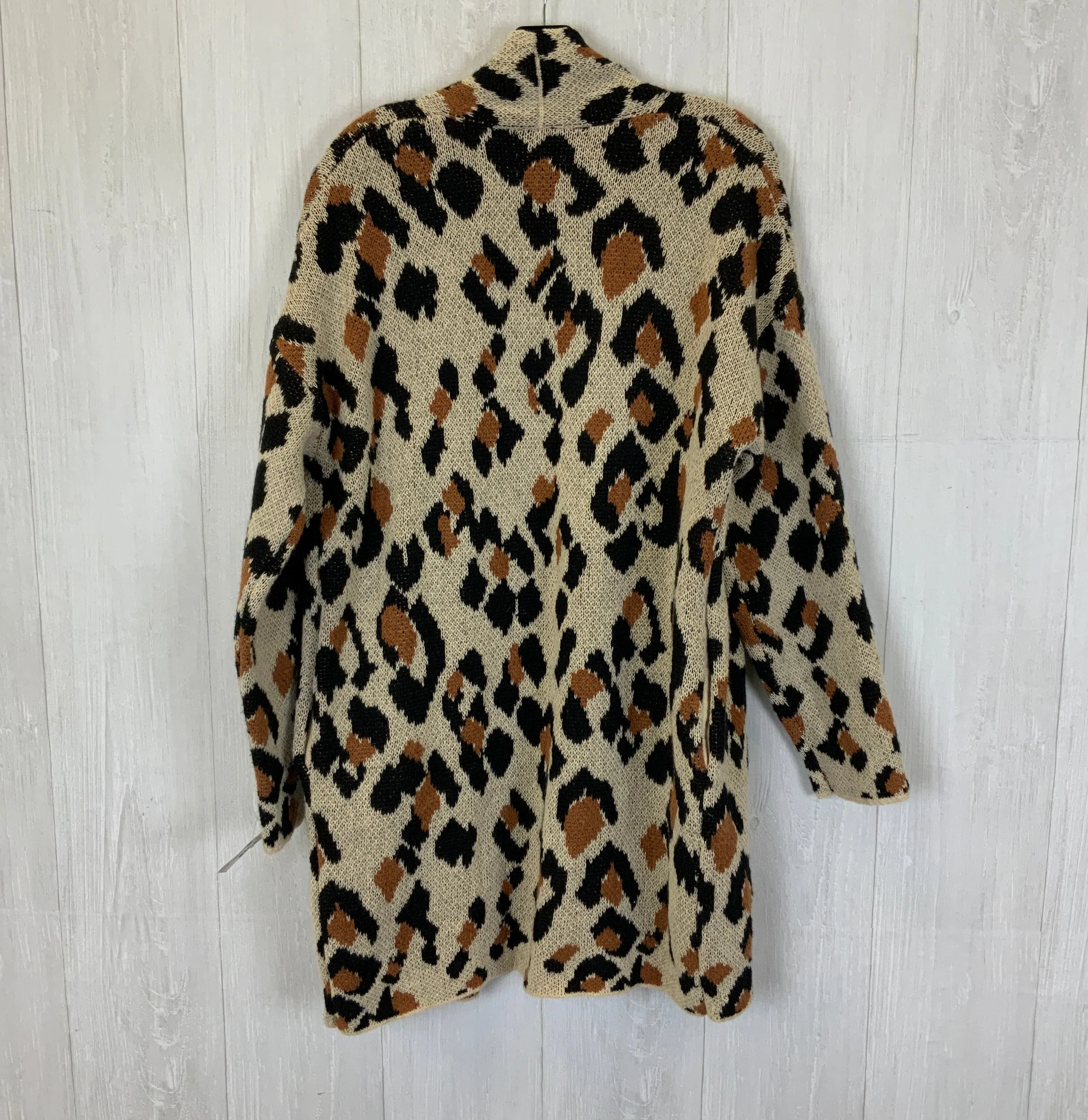 Sweater Cardigan By Knox Rose In Animal Print, Size: Xs