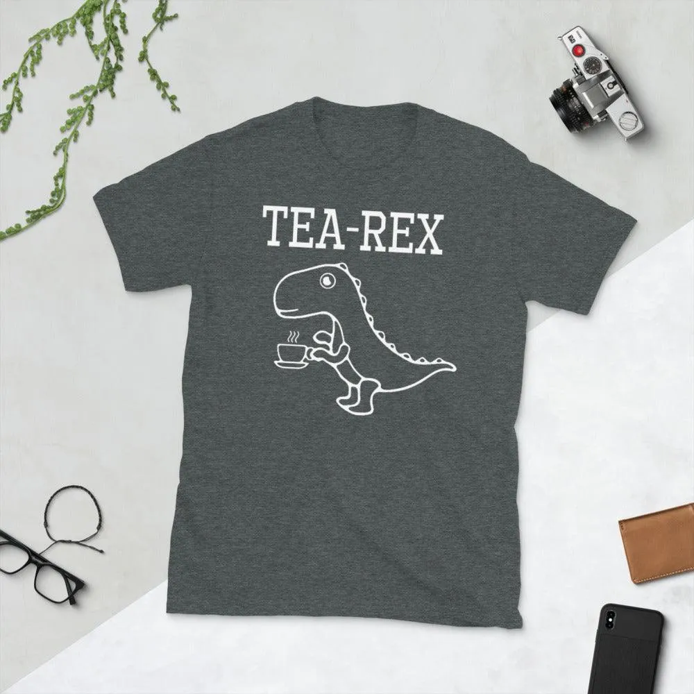 Tea rex Dinosaur Cartoon Lover Funny Cute Dino T-Shirt