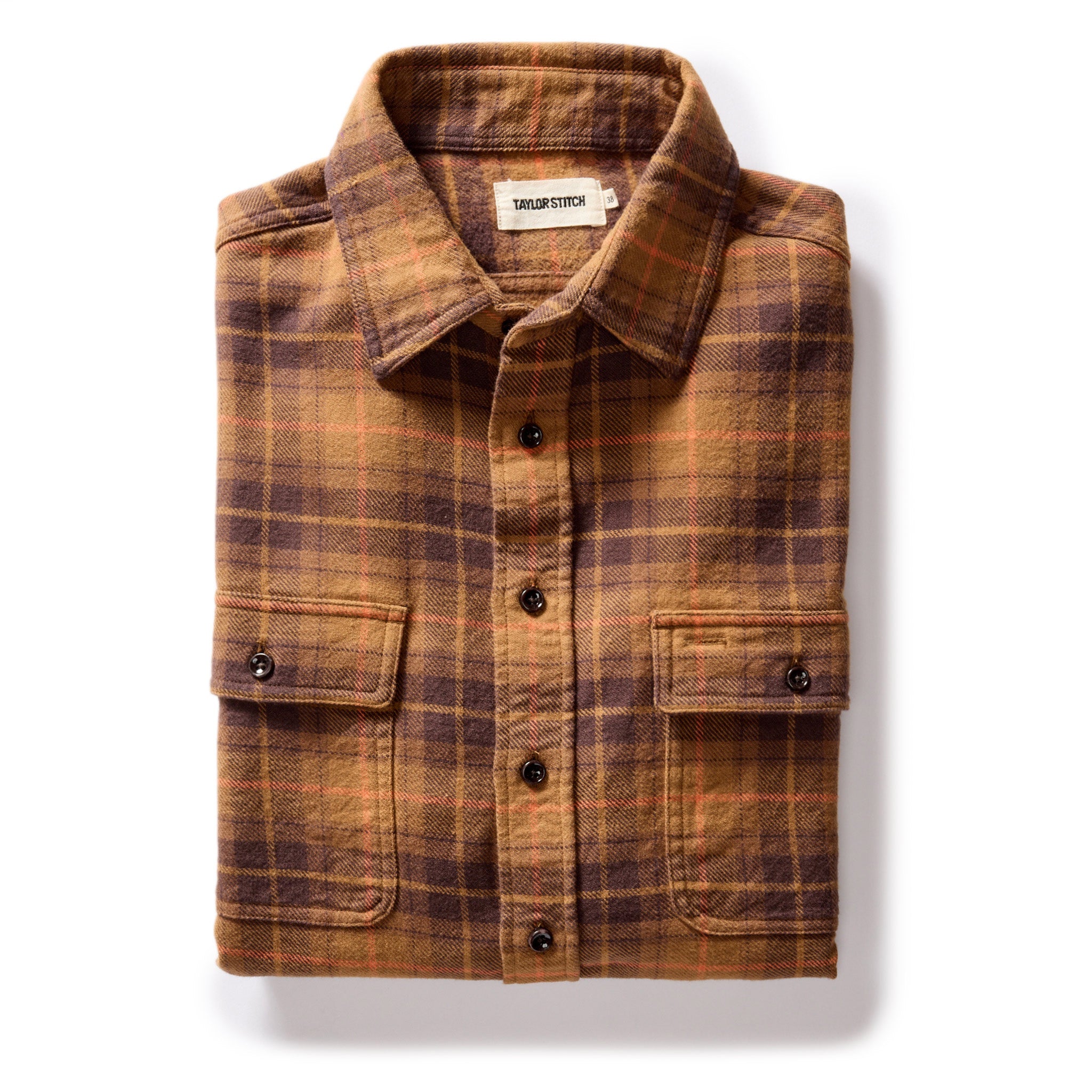 The Ledge Shirt in Tarnished Brass Plaid