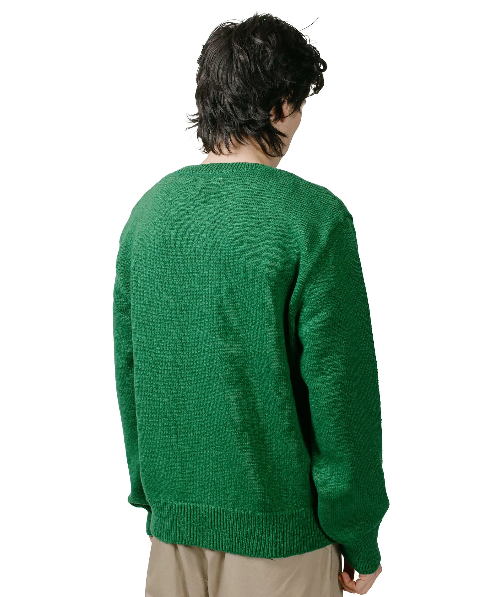 The Real McCoy's MC23014 Cotton Crewneck Sweater Green