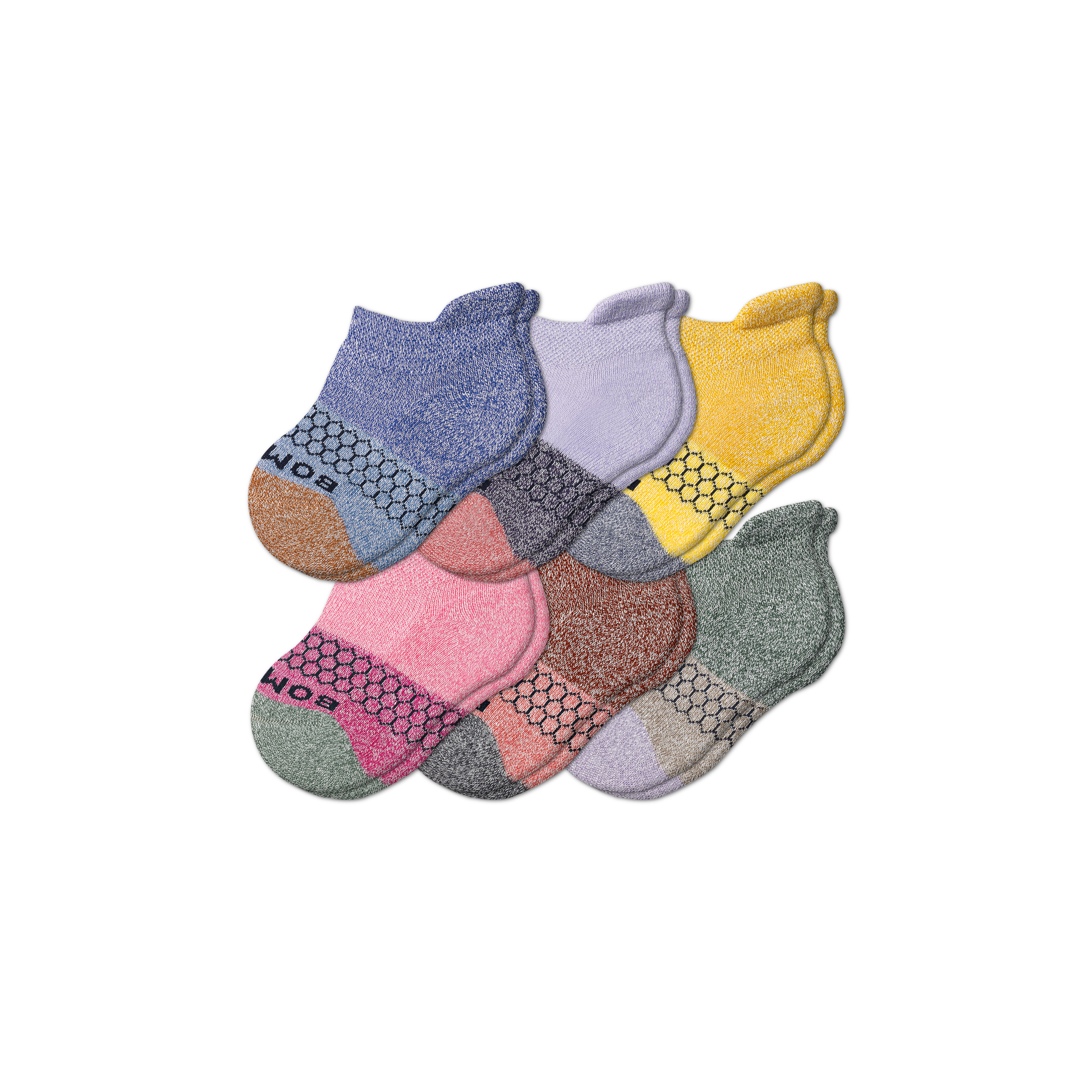 Toddler Tri-Block Ankle Sock 6-Pack