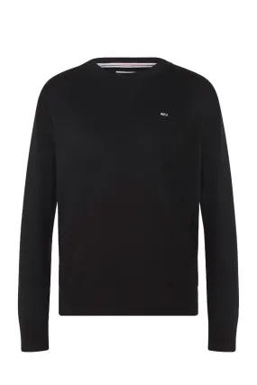 Tommy Hilfiger Women TJW Crew Knit Black