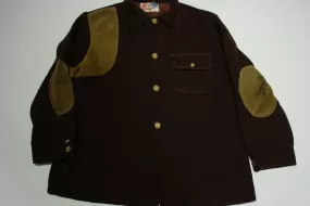 Trailmaster Vintage 70's Heavy Wool Leather Patch Hunting Shooting Shirt Jacket