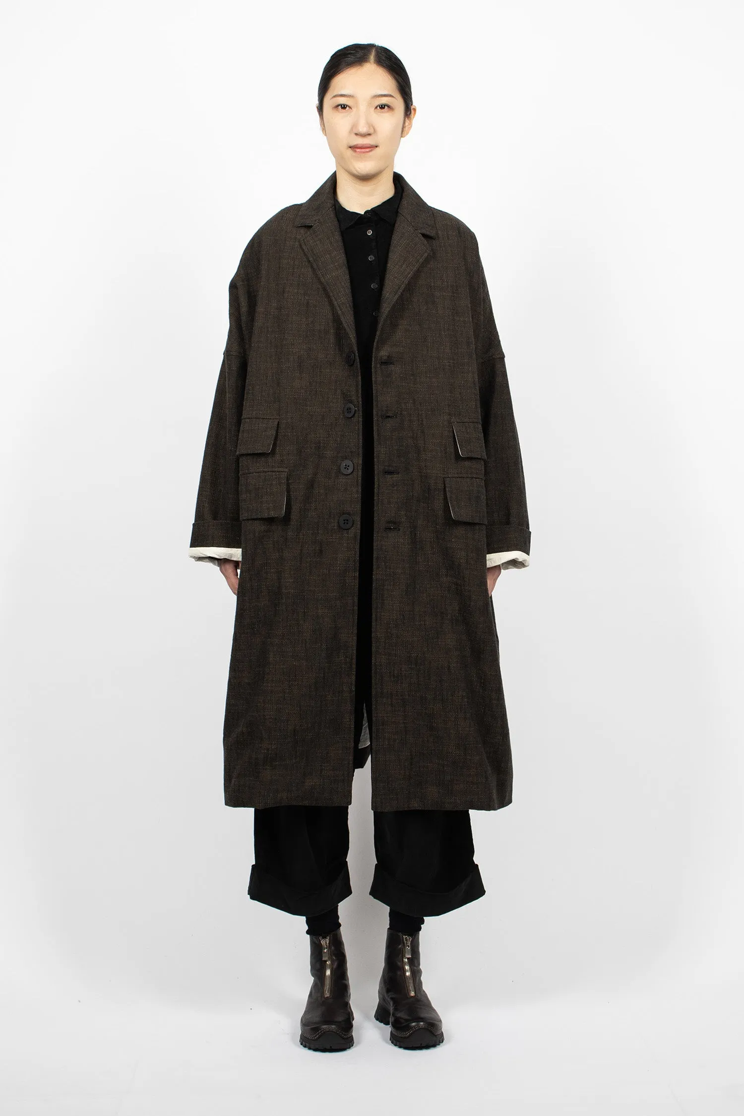 U4545 Loose Coat Nattè Coffee