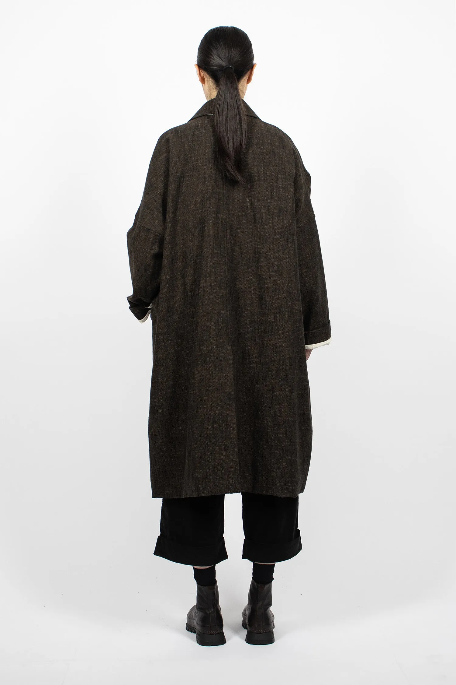 U4545 Loose Coat Nattè Coffee