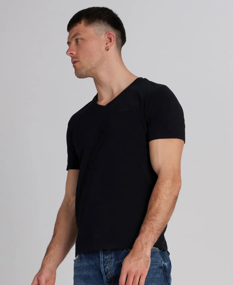 V Neck Essential T Shirt | Black