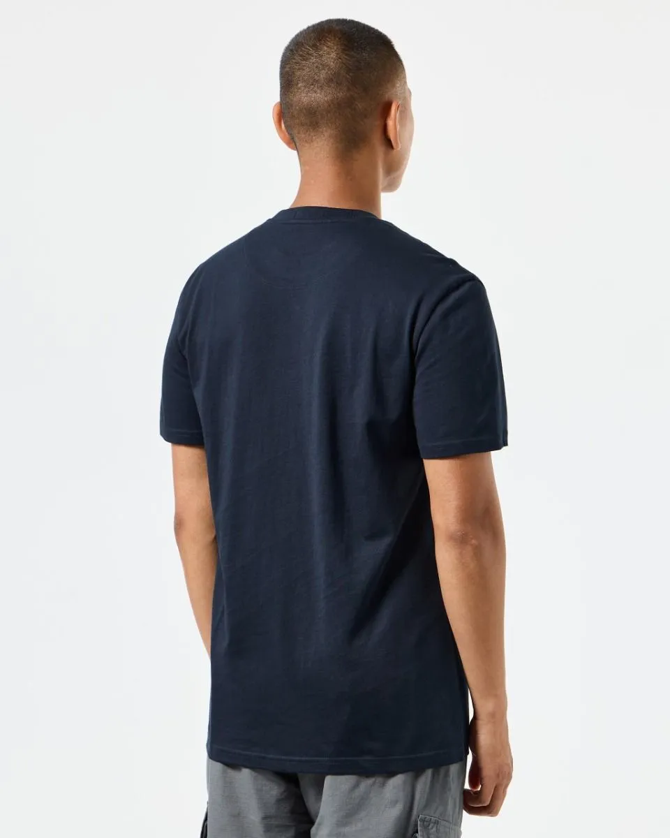 Weekend Offender Cannon Beach Crew Neck Badge T-Shirt Navy