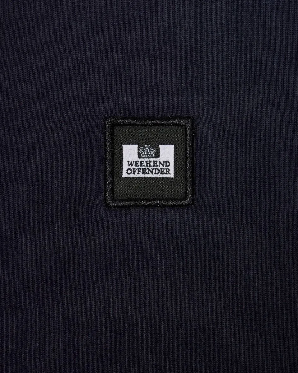 Weekend Offender Cannon Beach Crew Neck Badge T-Shirt Navy