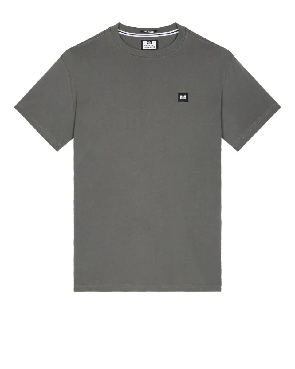 Weekend Offender Cannon Beach Crew Neck Badge T-Shirt Zinc