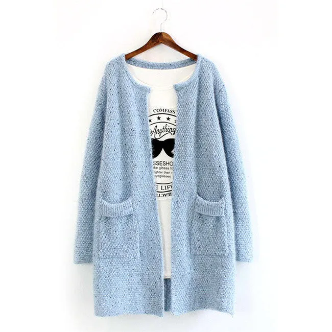 Women Long Sleeve Cardigan Knitted Jacket Sweater Coat Knitwear Overcoat P1 SM6