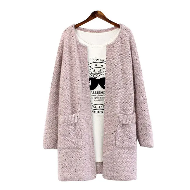 Women Long Sleeve Cardigan Knitted Jacket Sweater Coat Knitwear Overcoat P1 SM6