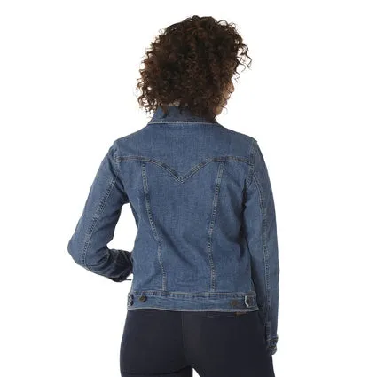 Wrangler USA Ladies Denim Jacket - Dark Denim - LWJ701D